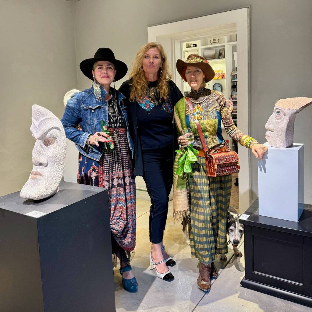 Image at the opening of the "Stone Nocturnes" at the Aurelia Gallery in Santa Fe, NM in October 2025.